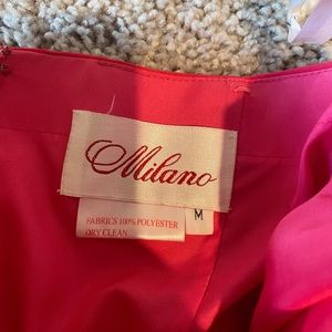 Milano pink strapless dress, size medium